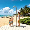 outdoor shower by pool